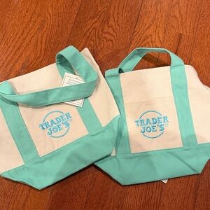 Trader Joe's Mini Pastel Canvas Tote Bag